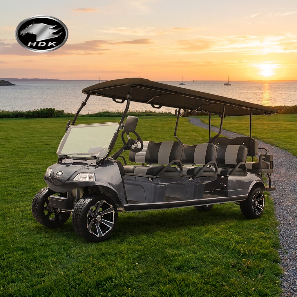 HDK Carrier 8 Electric Golf Buggy 6+2 Seat Commercial Transport Cart for Campus and Community