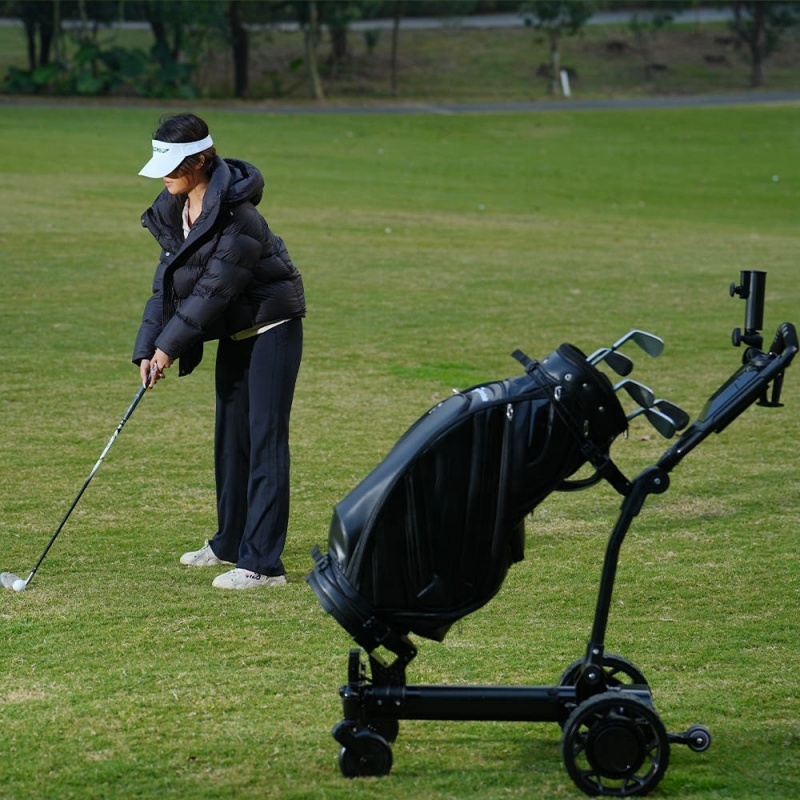 Next-Gen Follow-Me Golf Cart with Lithium Battery Smart Auto-Follow Feature for Seamless Player Tracking Convenience Trolley
