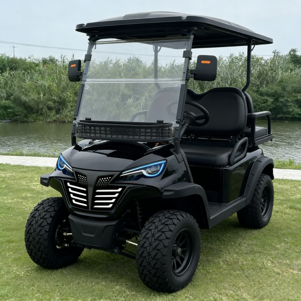 Multi Purpose 4 Seater Golf Cart Equipped With Off Road Tires Electric Sightseeing Vehicle Factory Direct