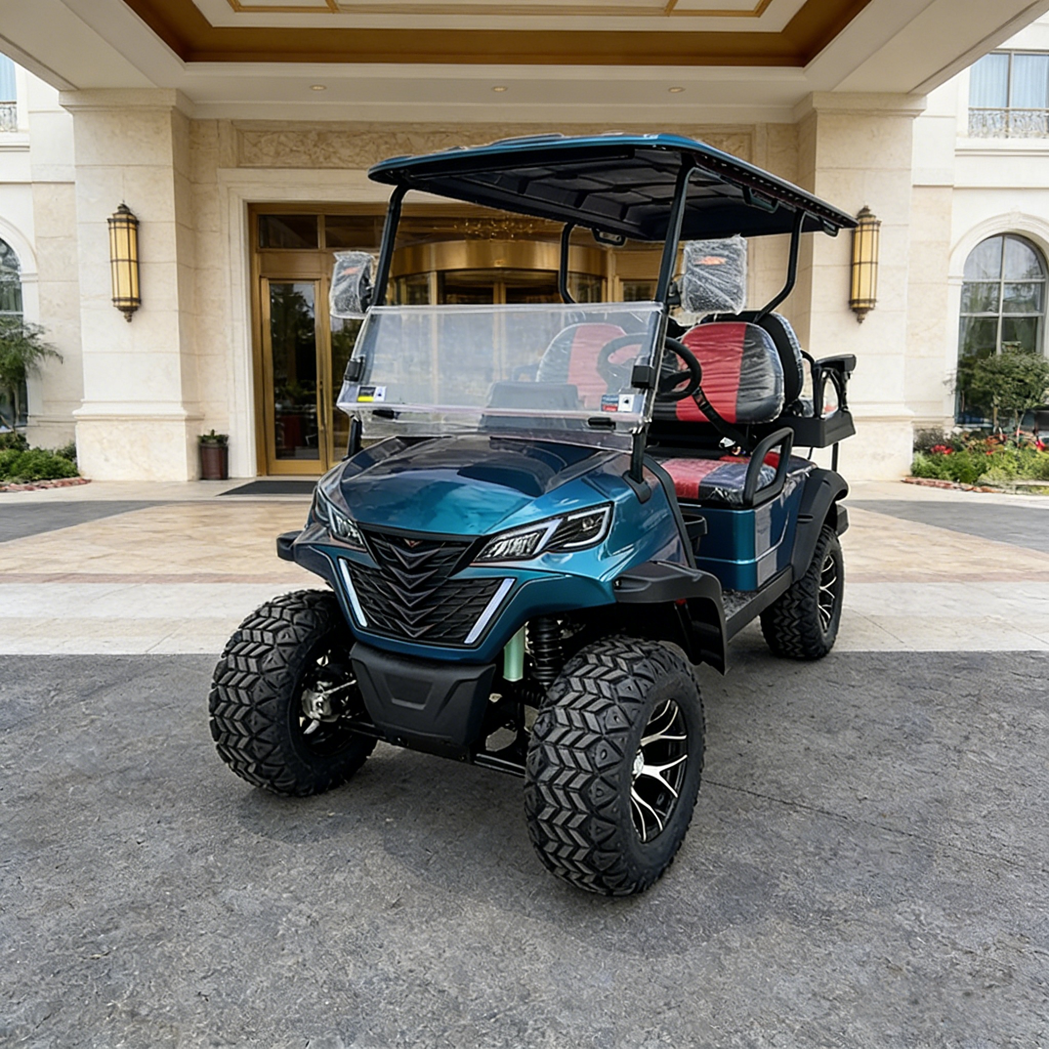WOLAN Original Factory 4 Seater Utility Golf Cart with Heavy Load Capacity and Storage for Industrial