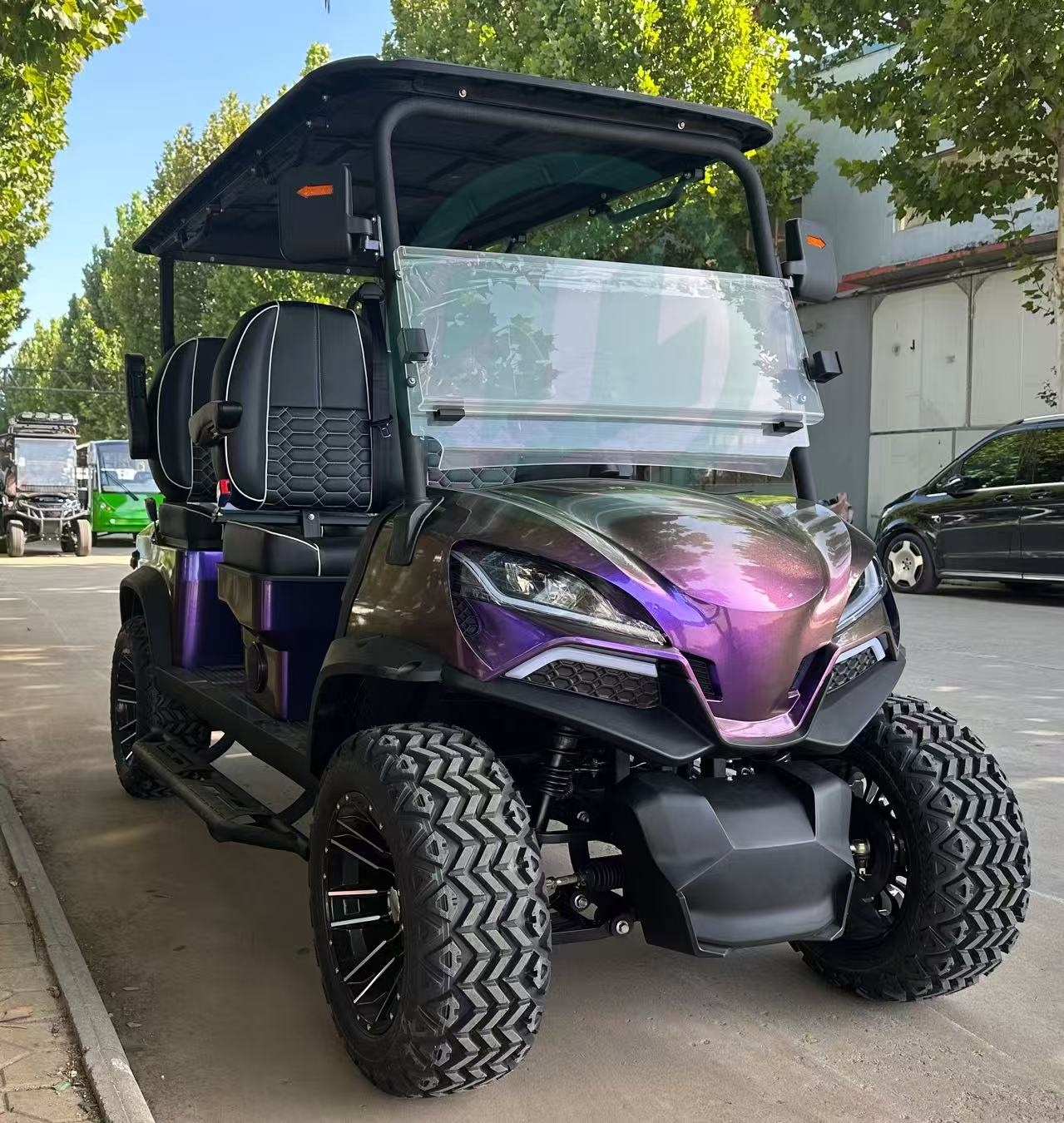 2025 Golf Cart 4 Seat Forward Facing Customizable Electric Golf Cart 48v/60v/72v Voltage Shuotong for Golf with Luxury Seating