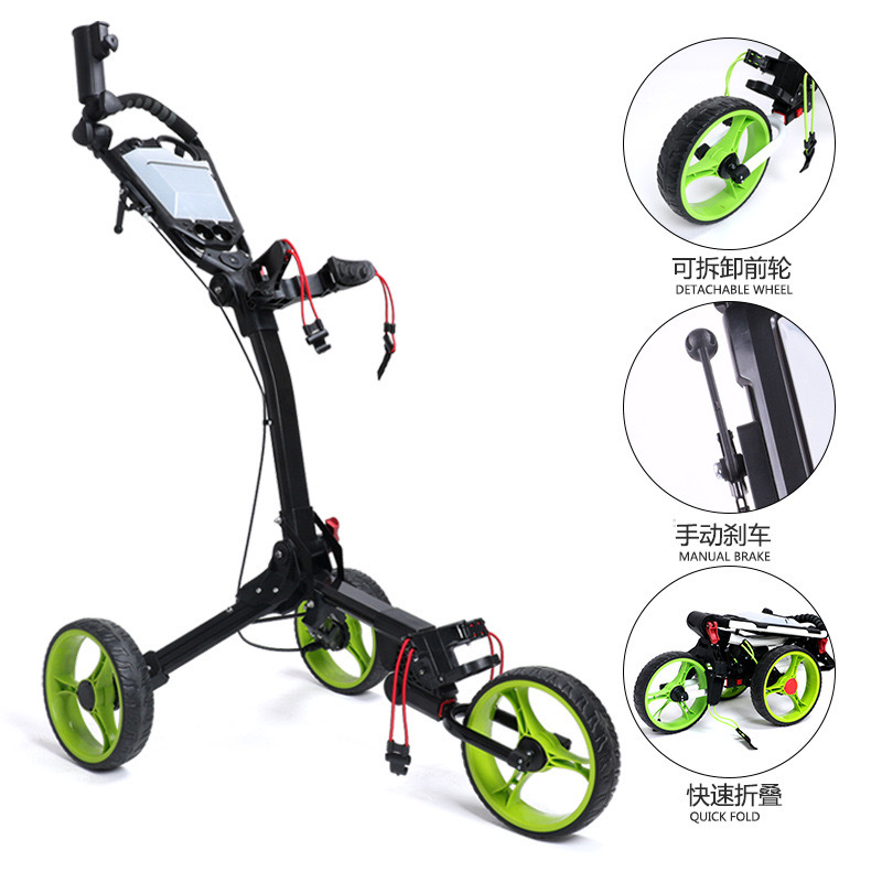 Quick Easily Foldable Electric 3 Golf Cart Trolley Wholesale China Bags Max Silver USB Set Umbrella Cup Accessory Push 4