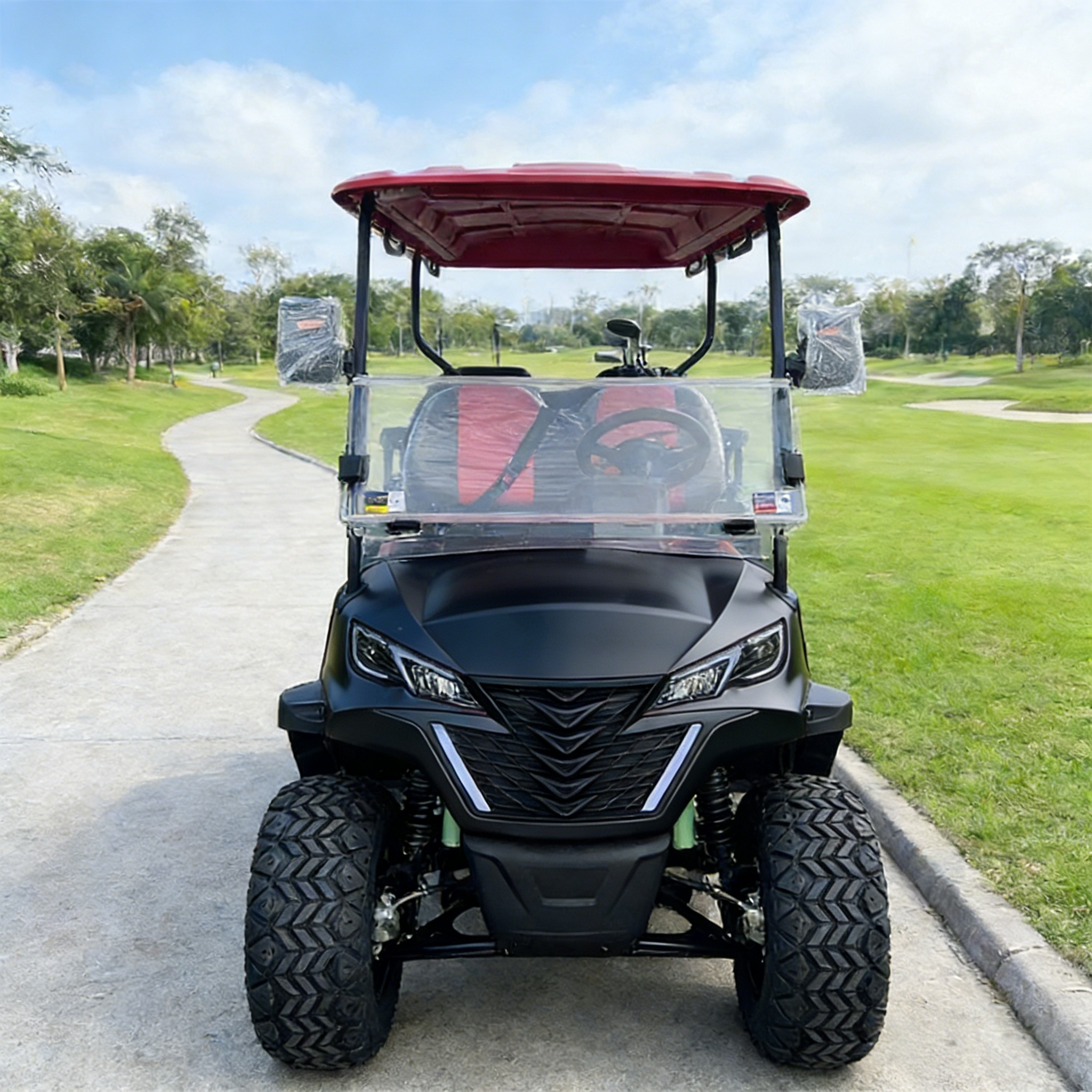 WOLAN Original Factory 4 Seater Utility Golf Cart with Heavy Load Capacity and Storage for Industrial