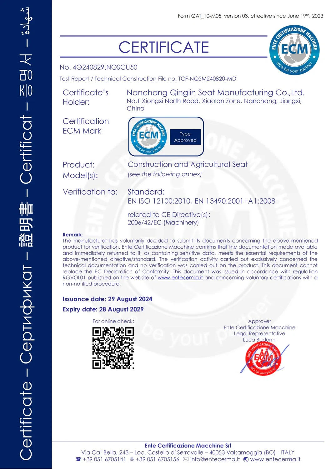 Certifications