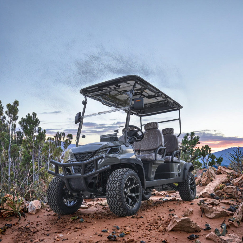 Electric 4 Stroke Golf Cart Gated Community Transport Multi-Passenger Buggy Street Legal Lithium Battery 3-4 Seats 70-90km Range