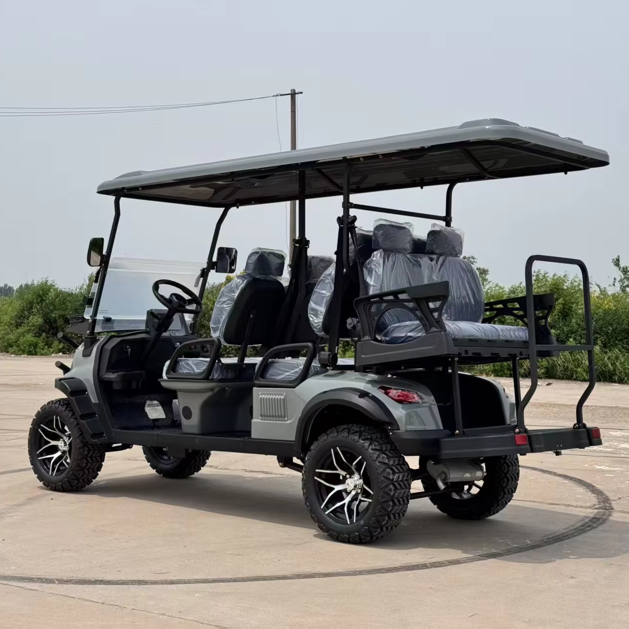 Wholesale Price 6 Seaters Utv 4x4 Gasoline Golf Cart Dab Radio Club Car Buggy Golf Cats Gas Powered