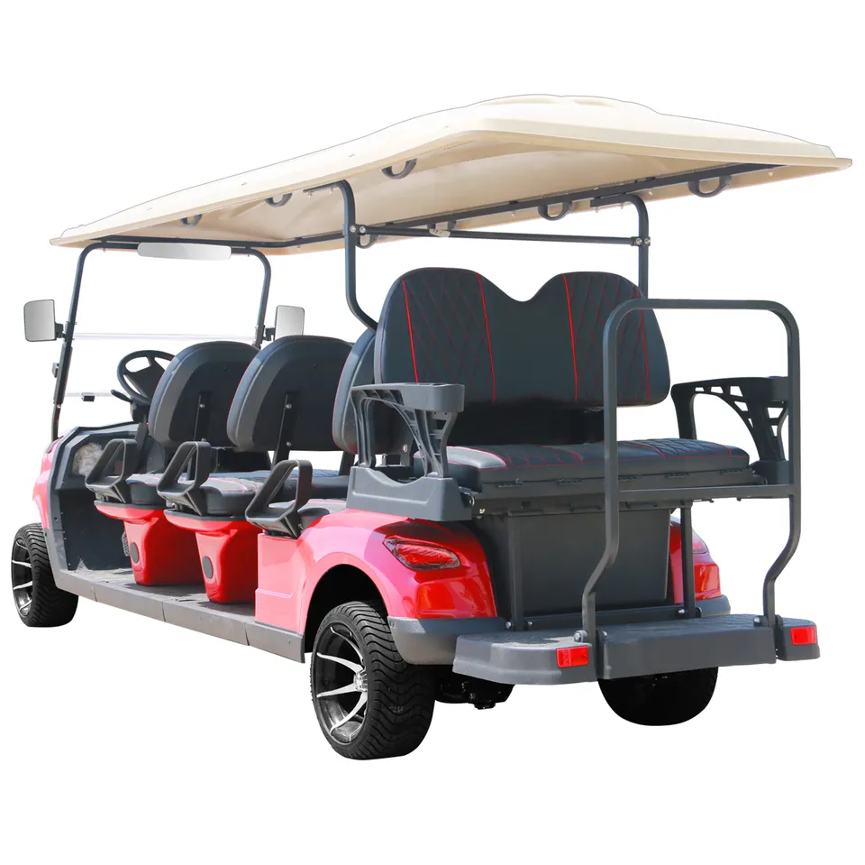 Electric Short Trip Friendly 6+2 Golf Cart for Woodland Work and Outdoor Camping 70-90KM Range Spacious Luxury CE Certified