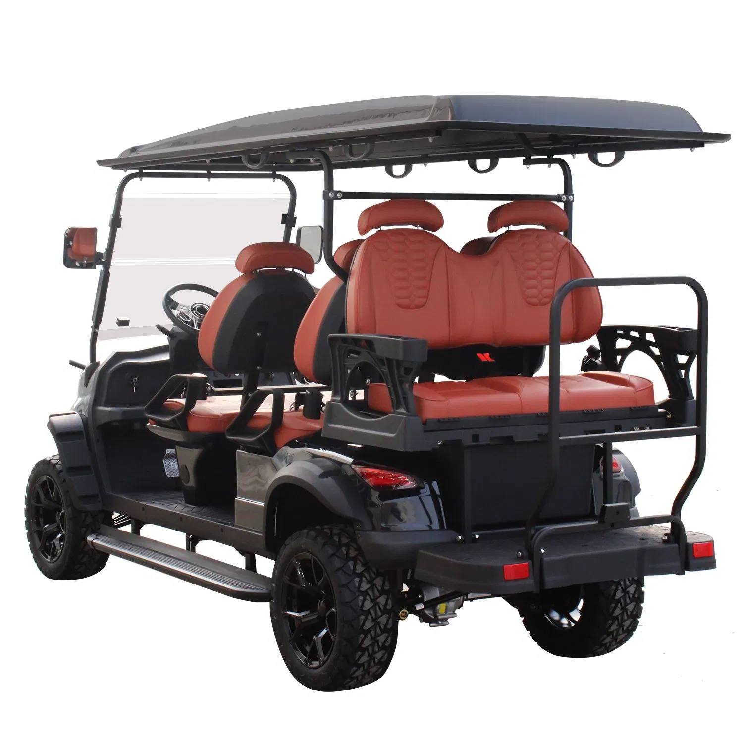 72/48 Volt Street Legal 4+2 Seater Golf Car 6 Hunting Electric Golf Cart with Lithium Battery