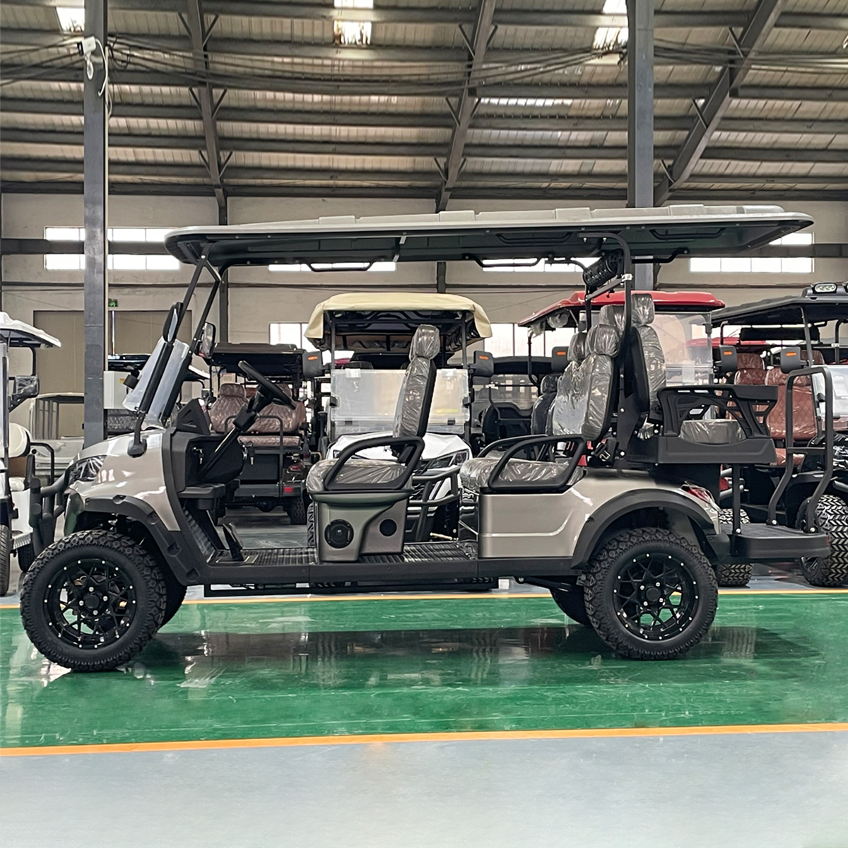 CAMP Luxury Design Street Legal Off-Road Electric 6 Seater Golf Cart 72v Battery Mini Golf Buggy Club Car