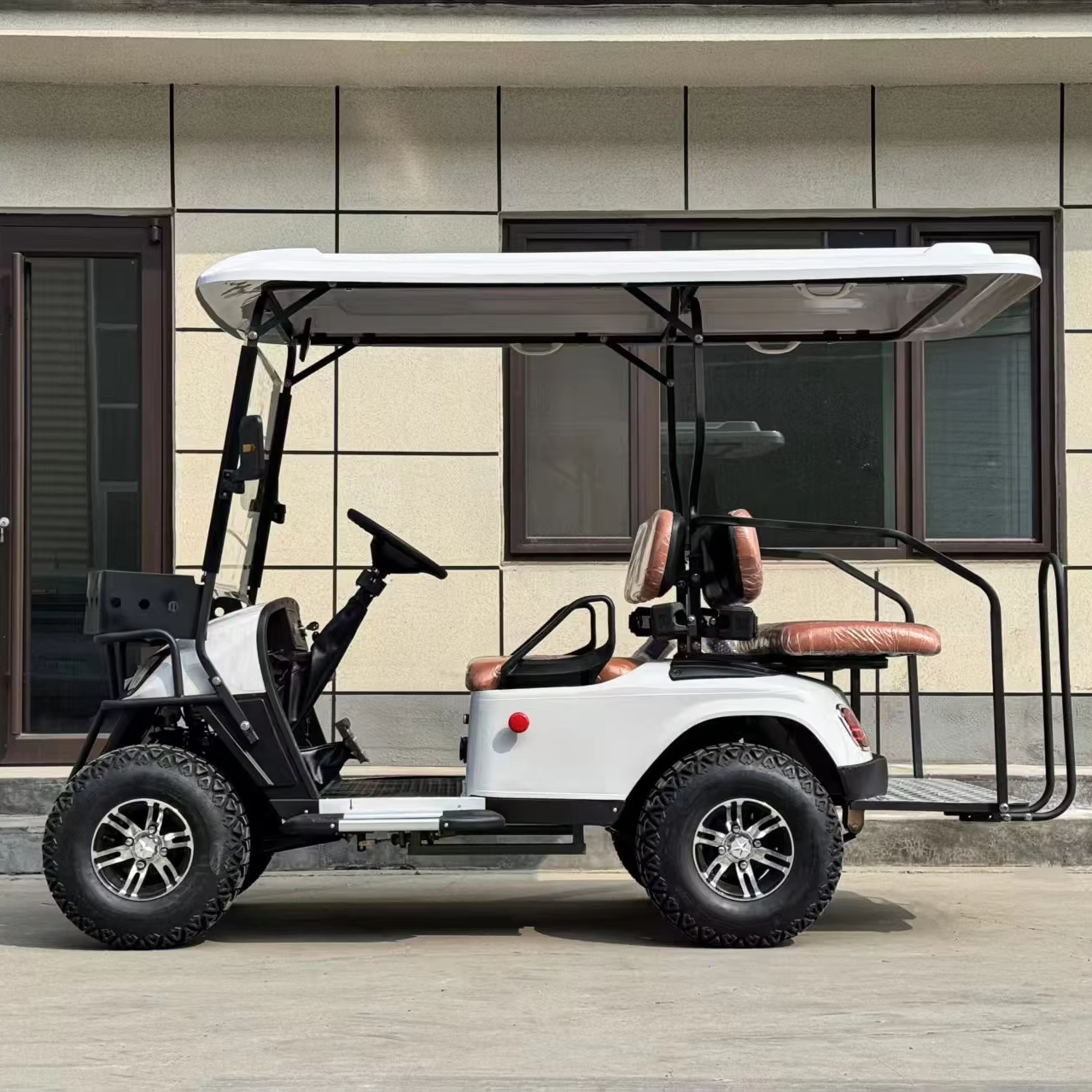 Customizable Golf Cart Premium Leather Seats Stylish Design Perfect for Personal Use One Year Warranty