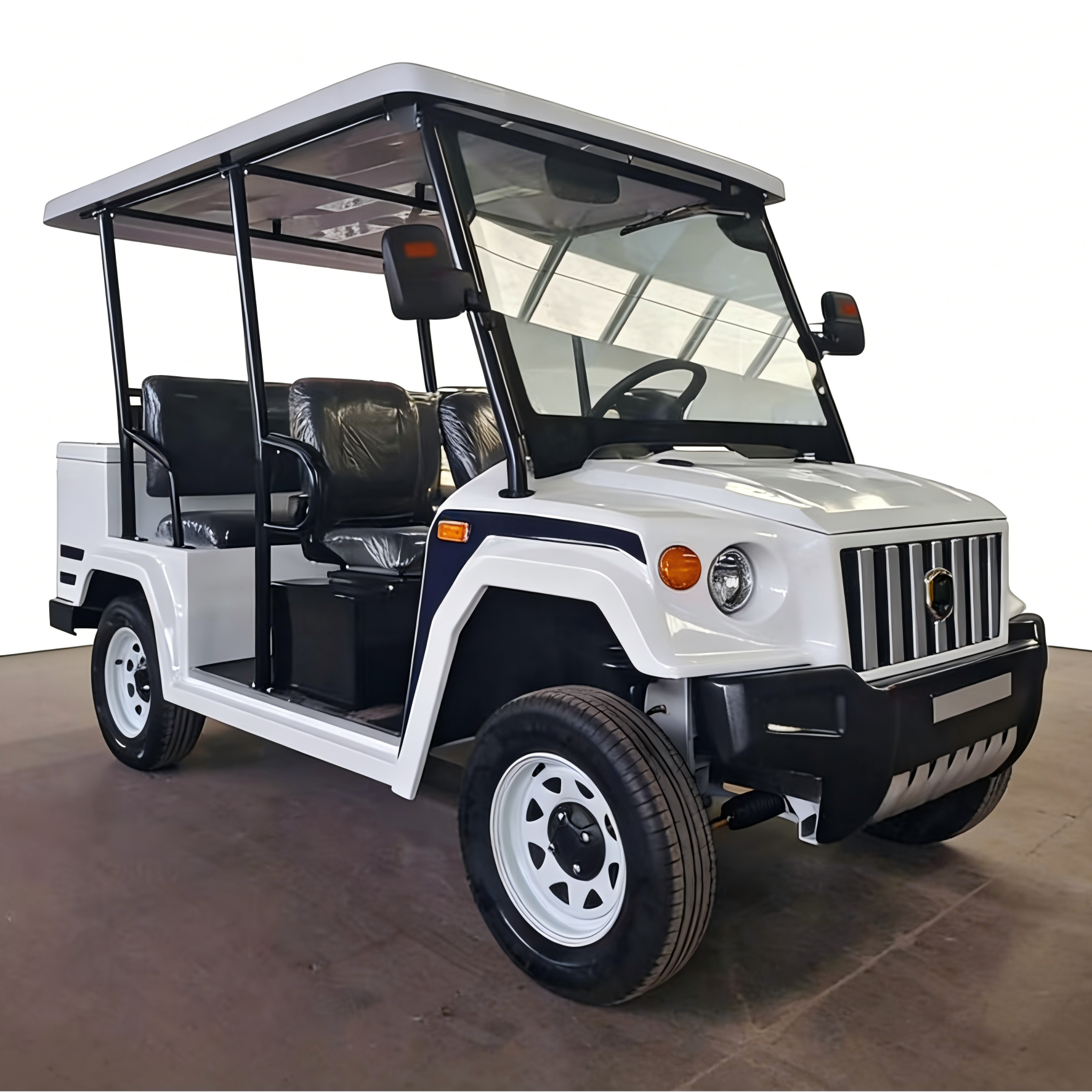 Golf Cart with Leather Seats 6-Seater 60KM/h Maximum Speed OEM Support for Fleet Management