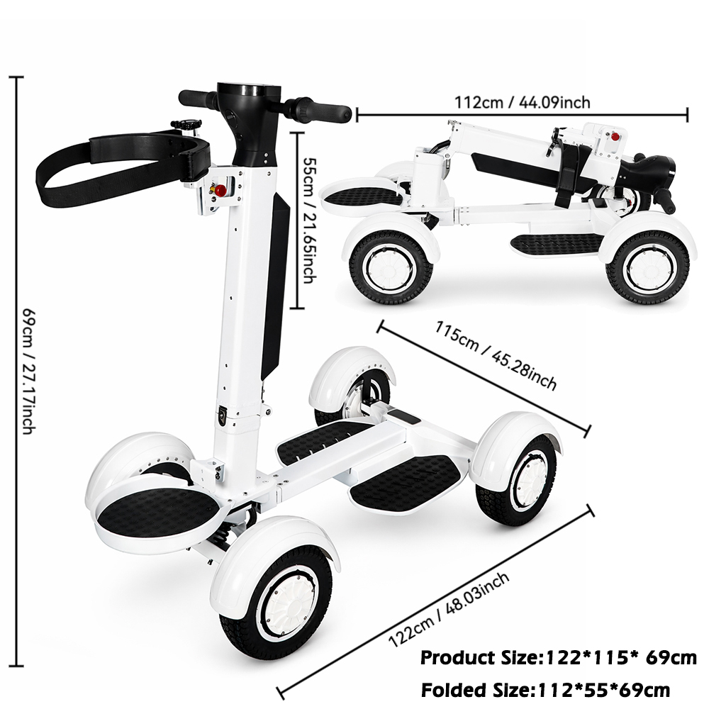 Eswing M12-1 Electric Golf Scooter Foldable 4 Wheel Golf Cart Personal Transport Scooter for Golf Course