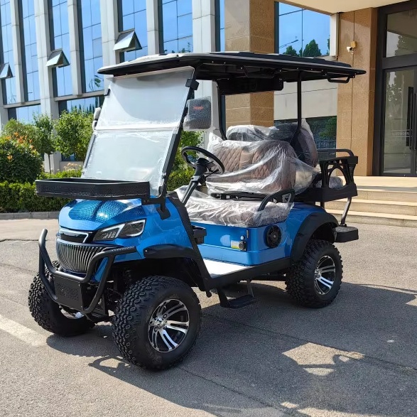 Factory Price Street Legal Club Car Personal 4 Seater Road Hunting Electric Golf Cart 5KW Steel BAK Lithium Battery 30-50km/h