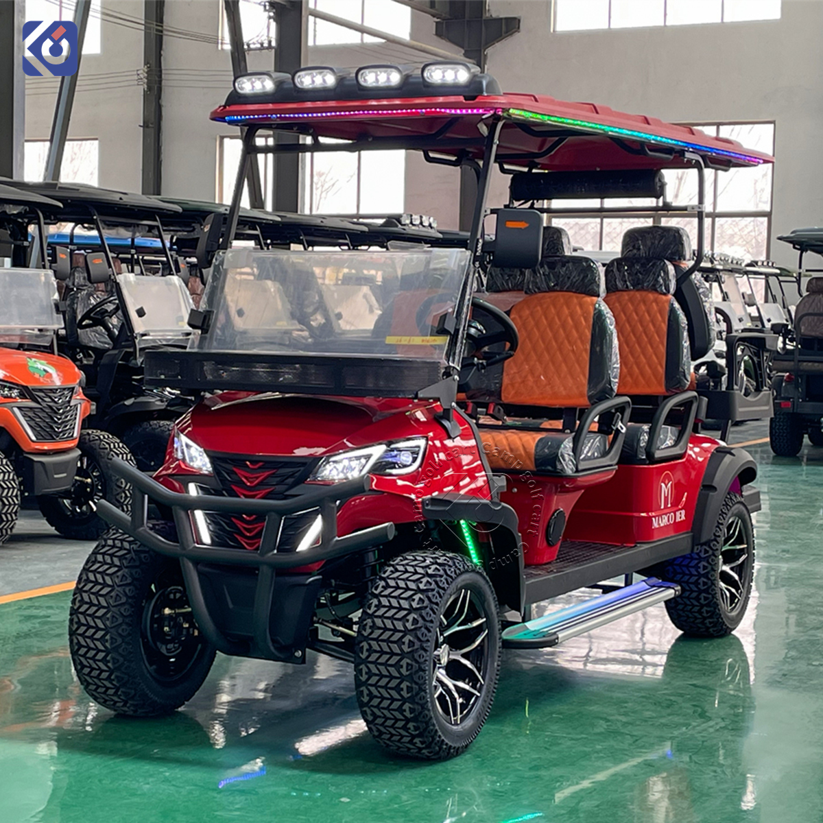 New Design Upgraded 4 Seater Golf Carts Gas Powered Street Legal Gasoline Golf Buggy Car