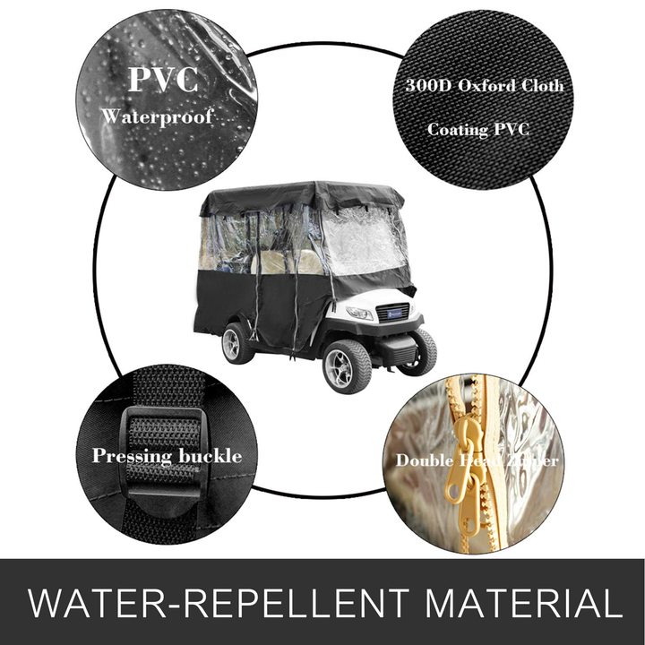 Golf Cart Accessories Golf Cart Driving Waterproof Enclosure Golf Cart Rain Weather Cover