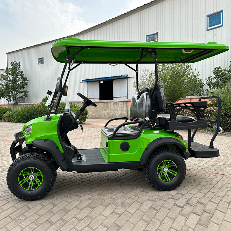 Practical and High-quality 4-seater 48V/ 60V / 72V Electric Golf Cart, Equipped with Foldable Seats and Golf Course Ice Baskets