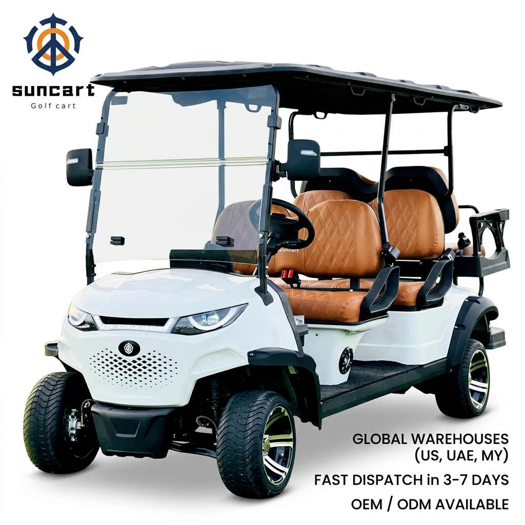 Wholesale 4+2 Person Golf Cart Dubai Stock 4 Seater Golf Cart Electric Golf Cart 4 Seater