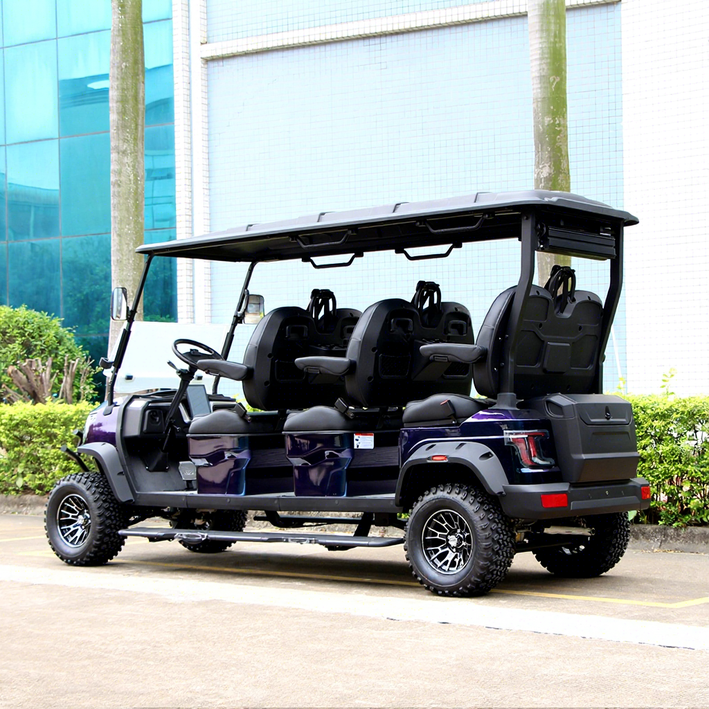 Custom Street Legal Modern 48V/5KW AC Motor RHD Electric 5kw Golf Cart 6 Seater Lithium Lifted