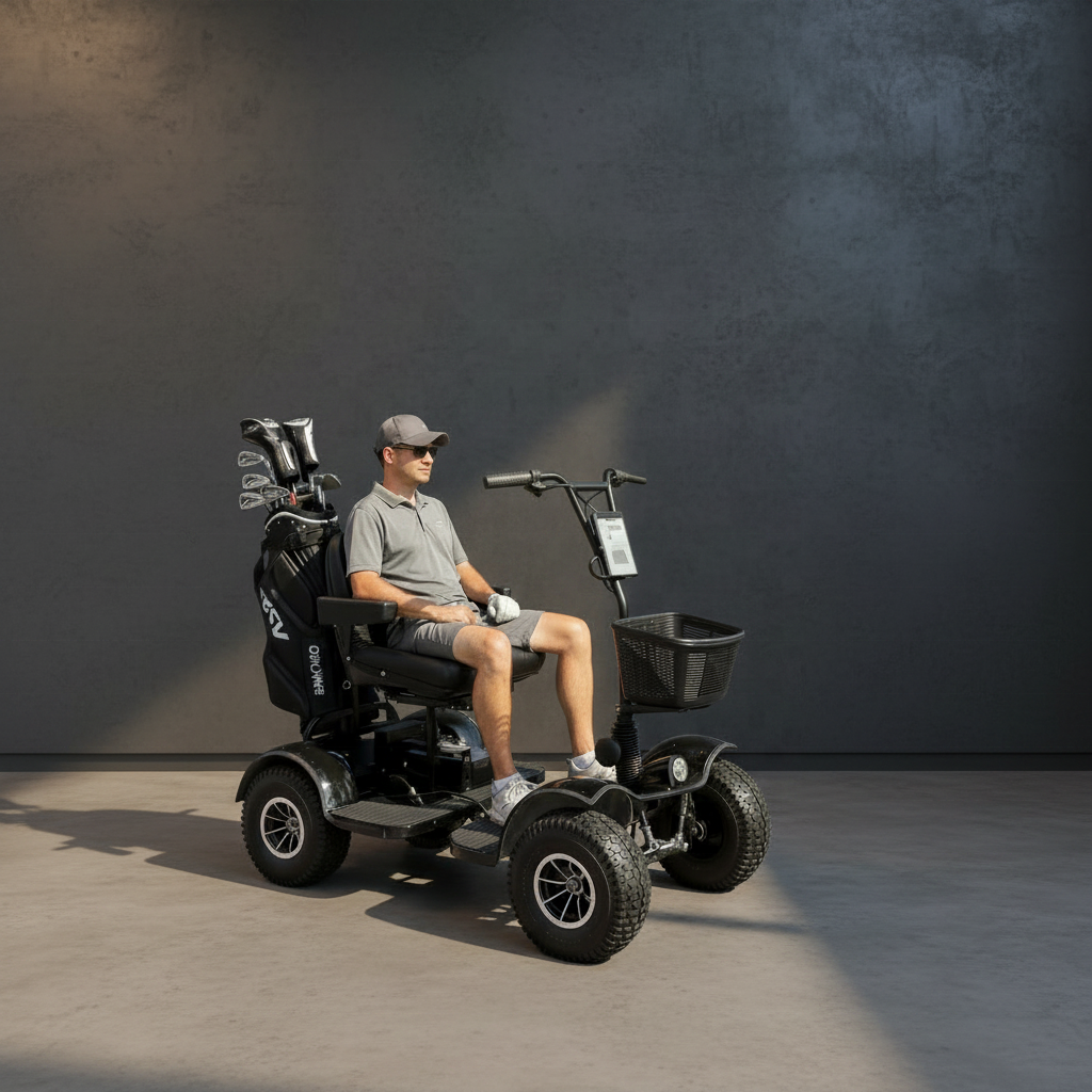 Foldable Single Seat Li Battery 4 Wheels Mobility Golf Scooter Golf Buggy