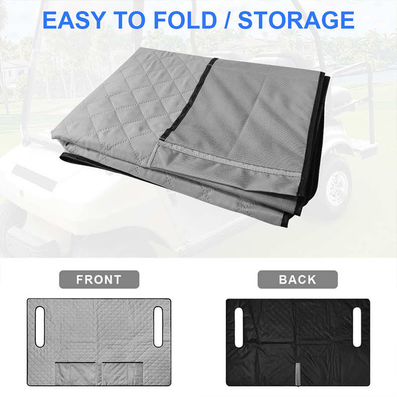 Golf Cart Seat Cover with 4 Front Pockets and Anti-Slip Bottom Convenient Cushion for Golf CART Use