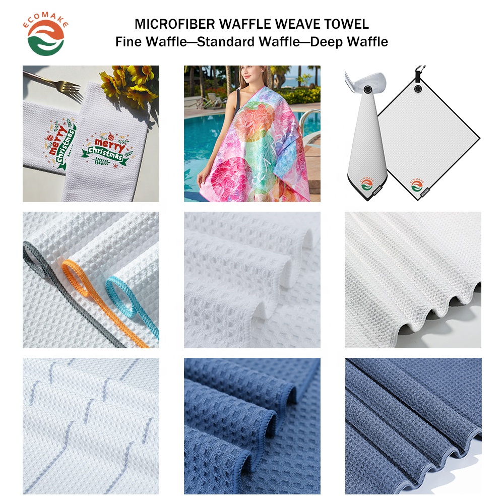 EM High Quality Microfiber Magnetic Golf Accessories Towel with Clip Cleaning Pocket Super Absorbent for Golf Bag Club Cart