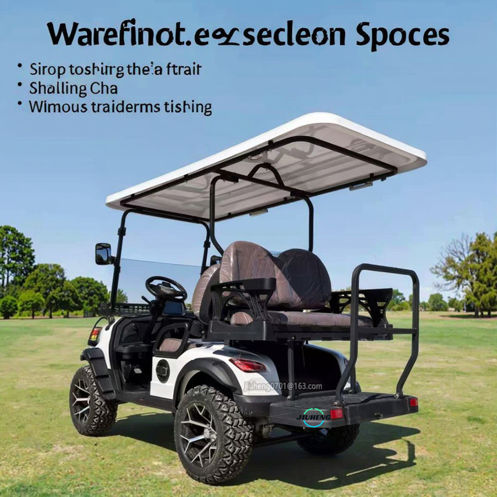 Premium 4-Seat Electric Golf Cart Solar Panel Electric Sightseeing Car Buggies Perfect for Golf Courses and Resorts