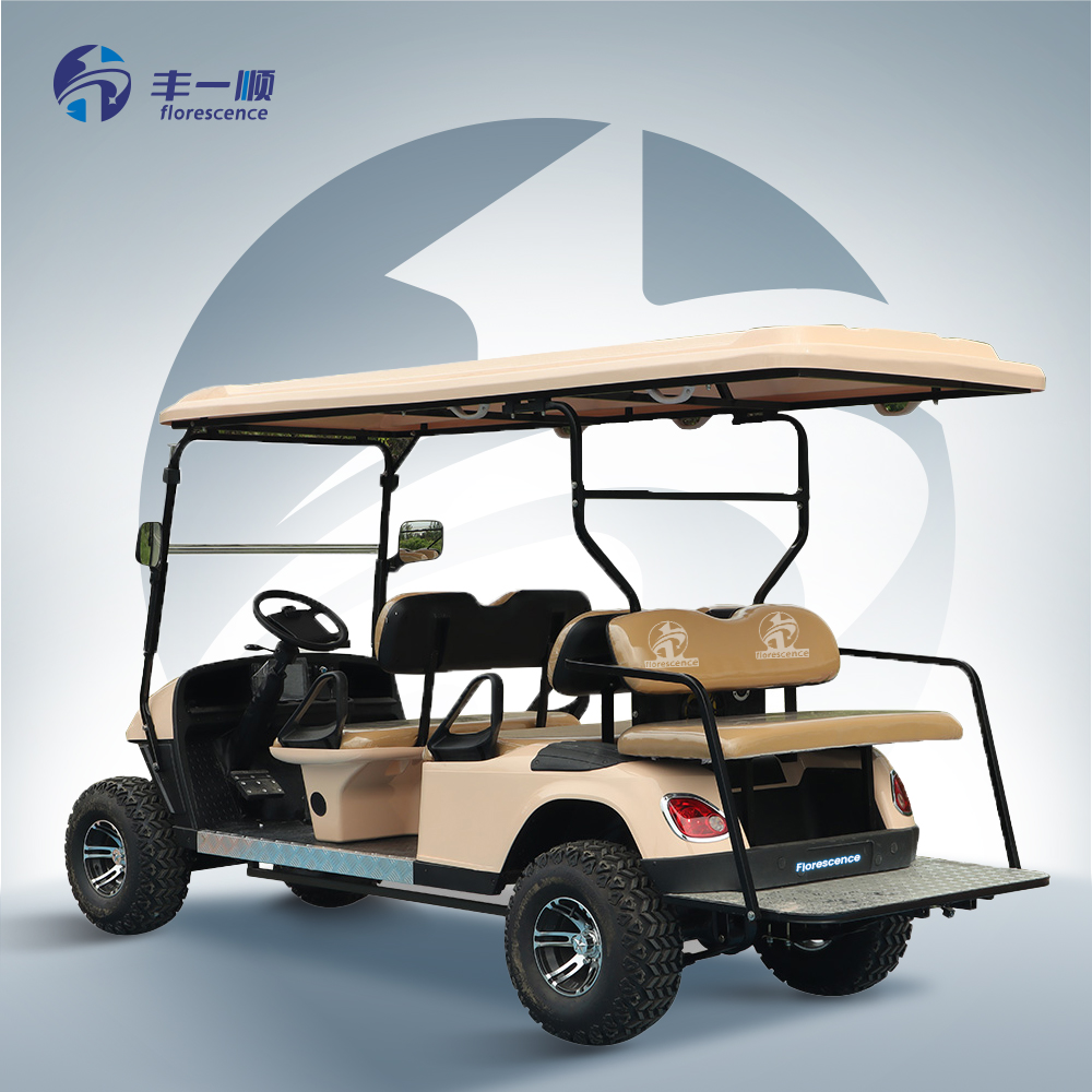 Luxury 6 Seater off Road Electric Golf Cart Sightseeing Club Car 72V Lithium Battery CE Certified 30km/h 70-90km Range