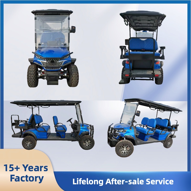 Wholesale Price 4 6 Seats Golf Carts Lithium Battery Hotel Beach Golf Buggy GPS Equipped Golf Carts Electric With Luggage Box
