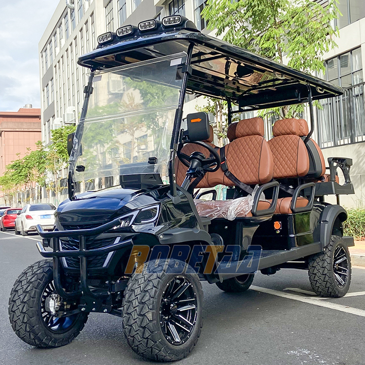 6 Seater Gasoline Golf Cart With High Performance and Efficient Fuel Consumption Accept Customized