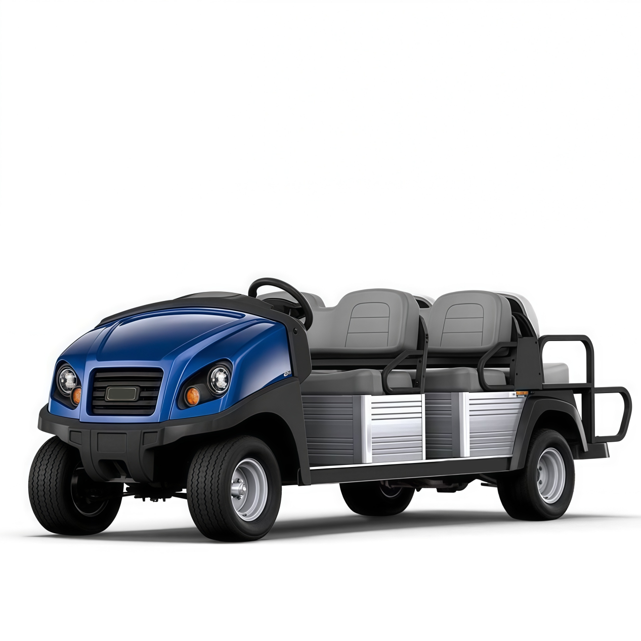 48V Transporter Utility Vehicle - 6 Seater Golf Cart , 92-95% Charging Efficiency Customizable Cargo Bed