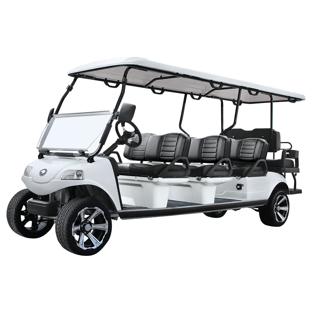 HDK Carrier 8 Electric Golf Buggy 6+2 Seat Commercial Transport Cart for Campus and Community