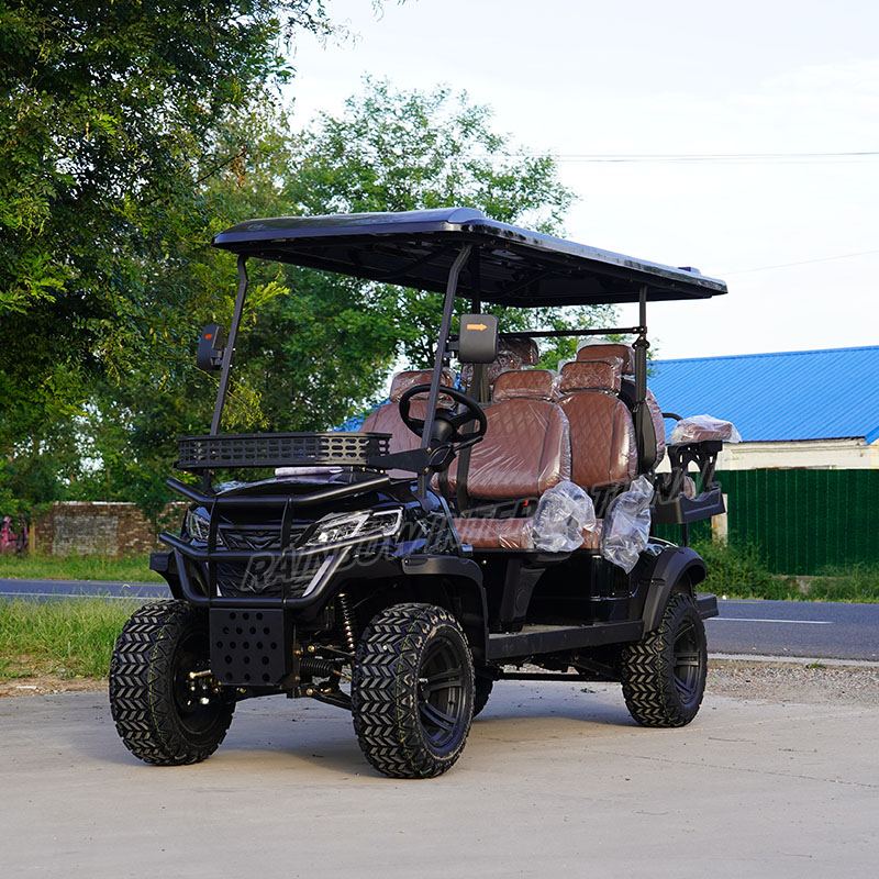 Smart 4-Seater Electric Golf Cart with 9" Touchscreen Backup Camera Bluetooth Street Legal LSV 48V LiFePO4 Lithium 5kW AC Motor