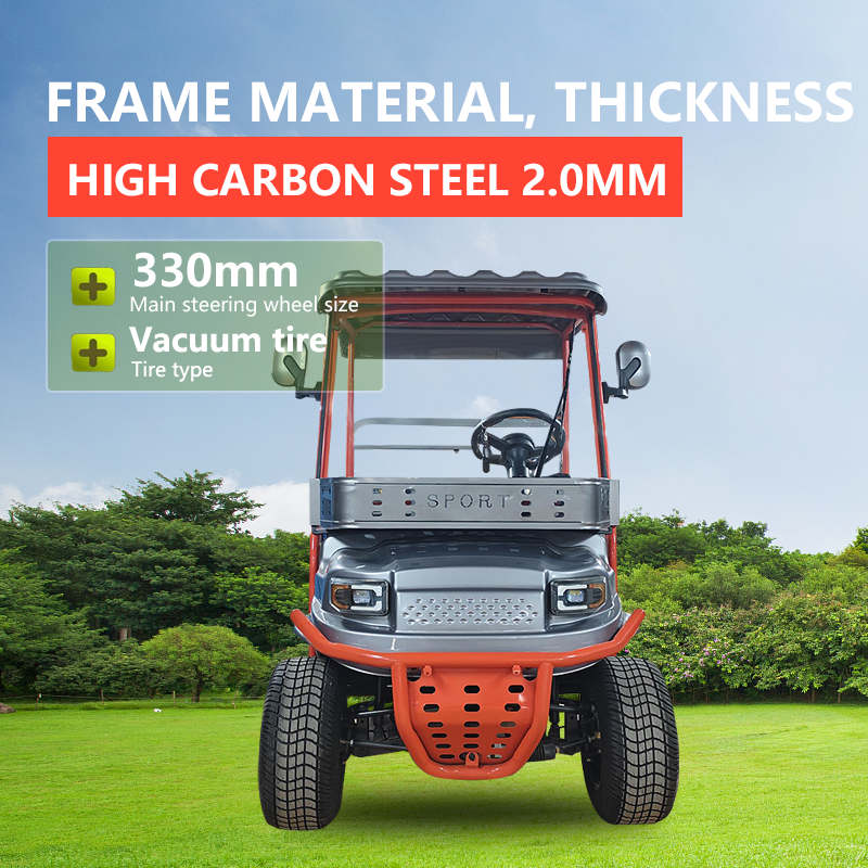 KEYU New Arrival Mini Four-Wheel Electric Golf Cart Off-Road with Partial Shading Multifunctional 48V Battery Voltage