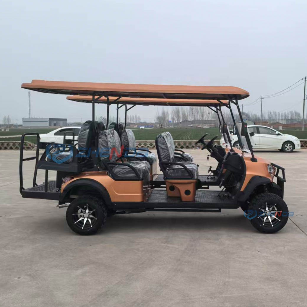 Hot-selling 4 Stroke Gasoline 6 Seater Off-Road Golf Cart with 30-50Km/h Speed &amp; 90km+ Range Newly Designed