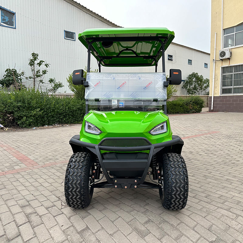 Practical and High-quality 4-seater 48V/ 60V / 72V Electric Golf Cart, Equipped with Foldable Seats and Golf Course Ice Baskets