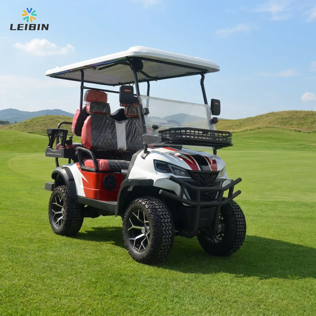 High Performance Off-road Electric Sightseeing 4 Seater Golf Cart With 72V Powerful Motor For Golf Courses Resort Transportation