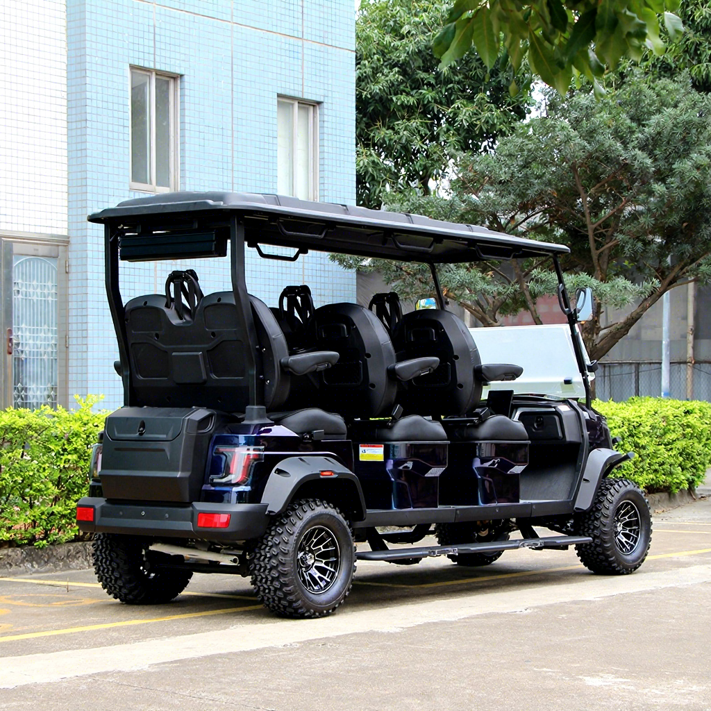 Custom Street Legal Modern 48V/5KW AC Motor RHD Electric 5kw Golf Cart 6 Seater Lithium Lifted
