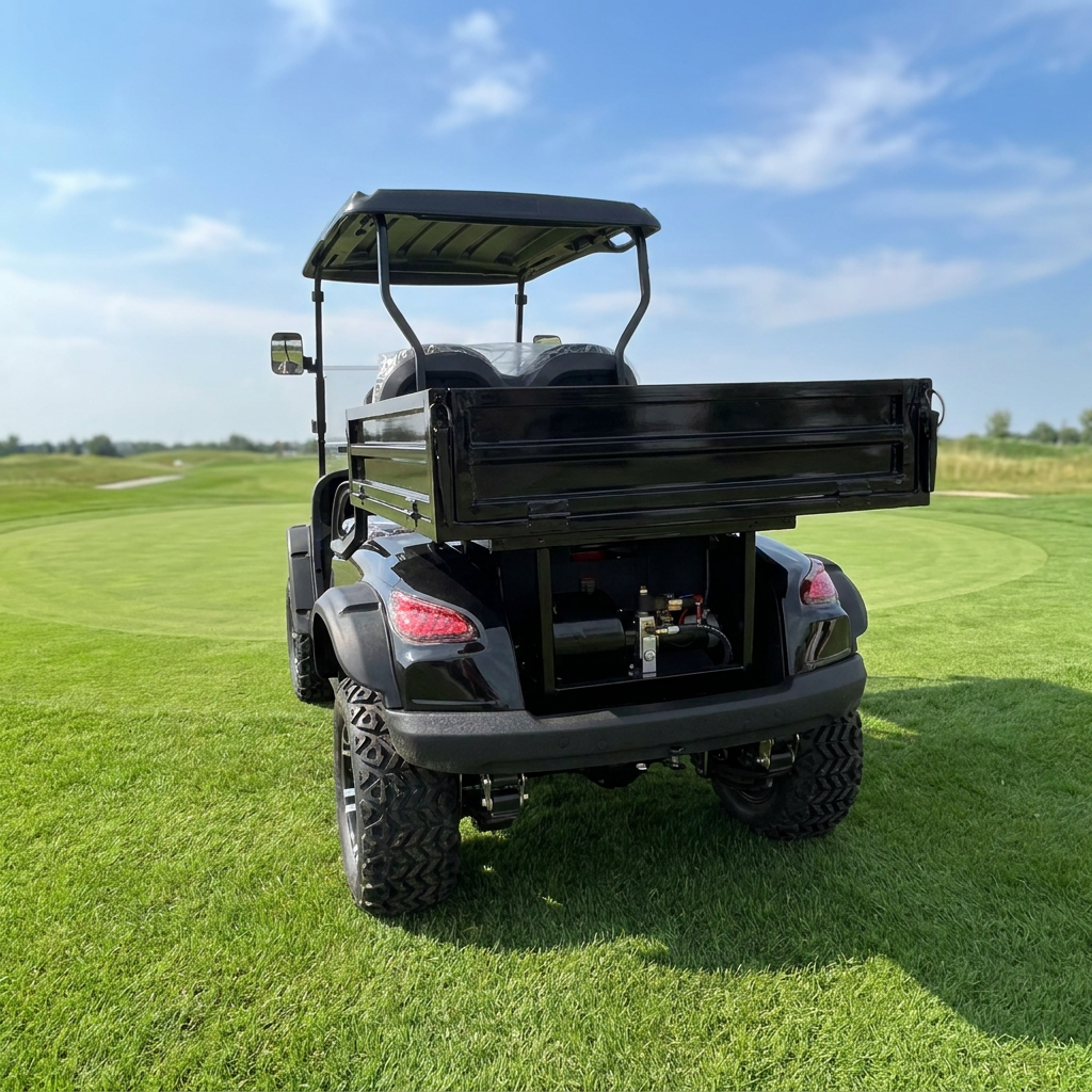 New Design 2 Seater Street Legal Black Electric Golf Cart With Cargo Bed Off-Road Electric Utility Vehicle For Outdoor