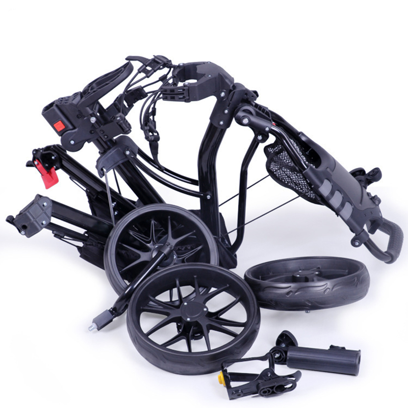 Cheap Custom Portable Moving Golf Trolley Push Cart 4 Wheel Folding Golf Trolley