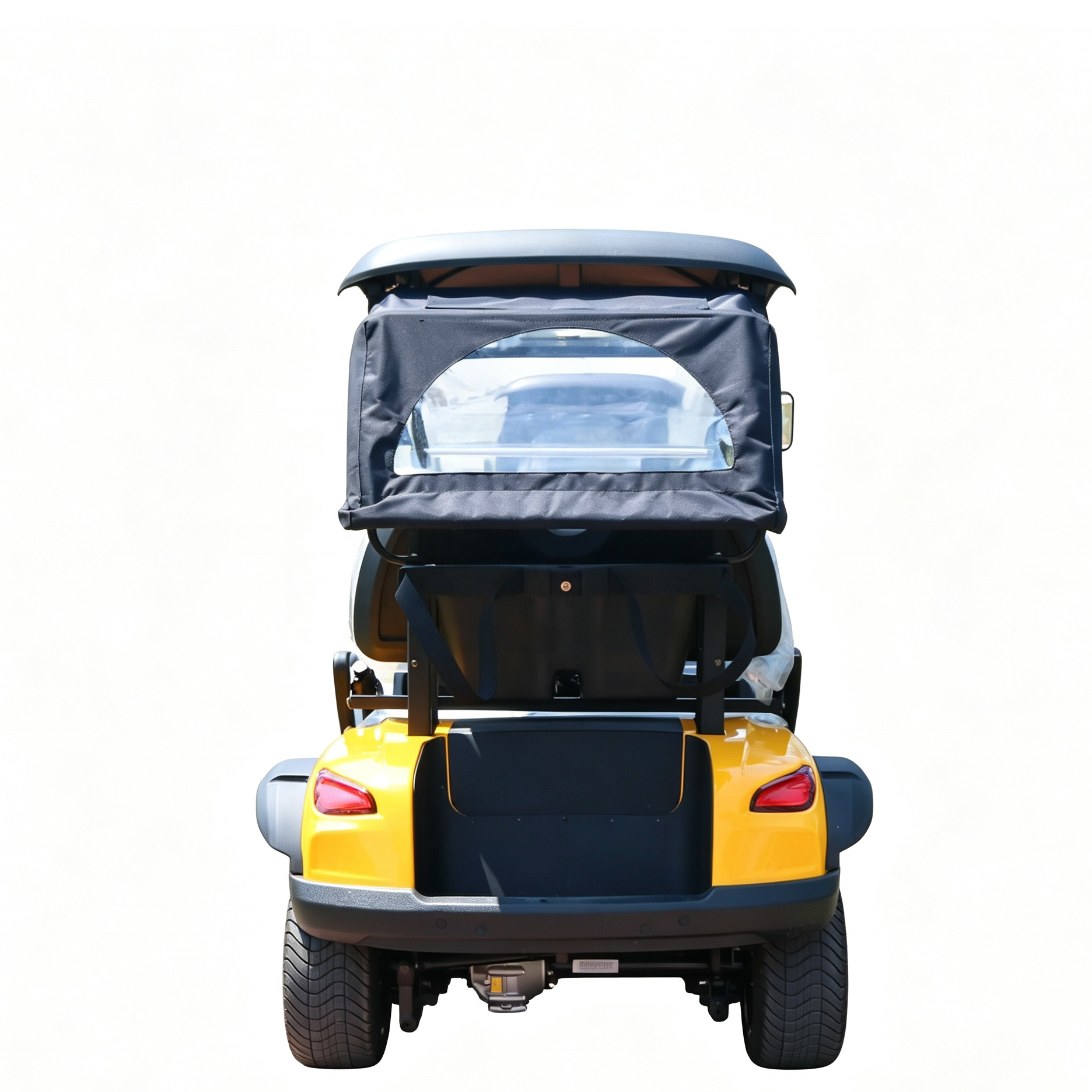 Off Road Yellow Electric Golf Cart 5KW with 2 Seater and CE Certificate