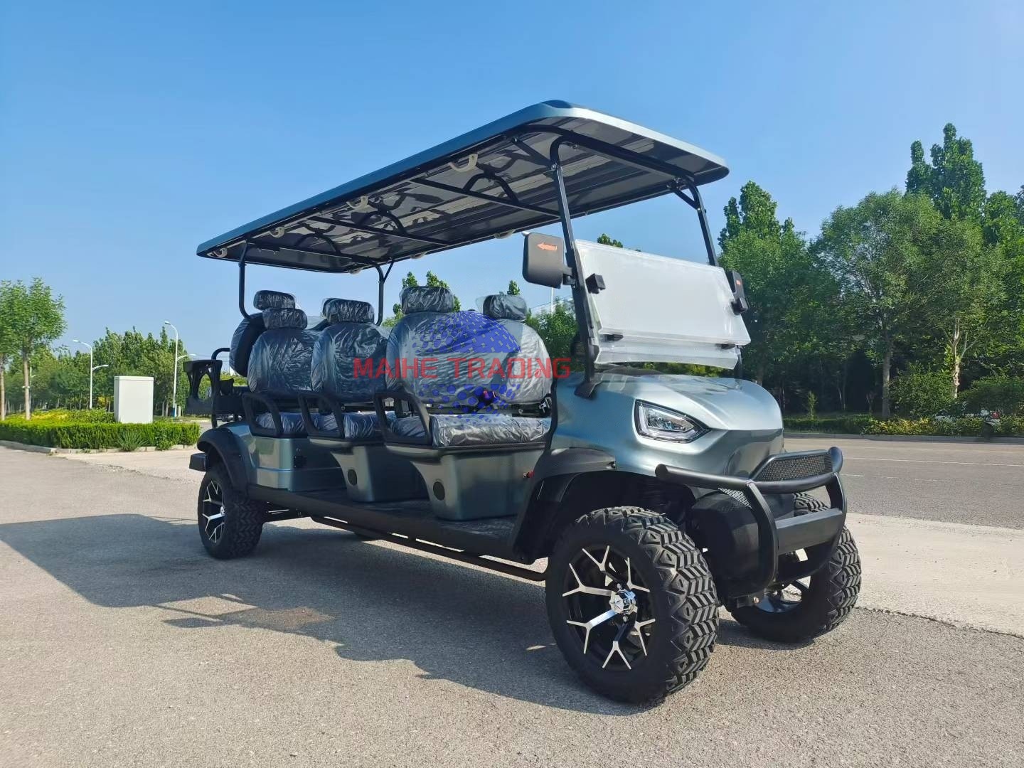 Golf Cart 8 Seater Electric Foldable Seats High Load Capacity 50-70km/h 70-90km for Community Sightseeing