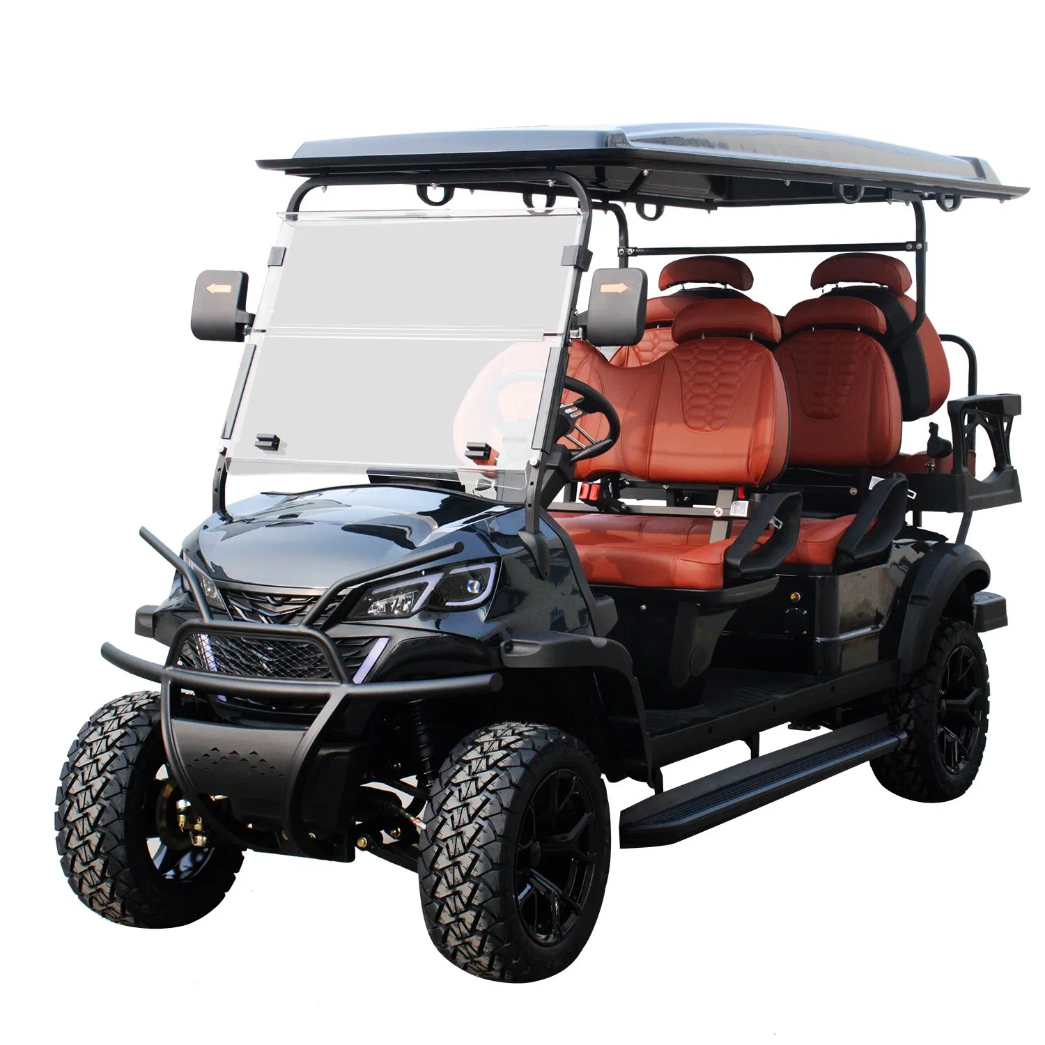 72/48 Volt Street Legal 4+2 Seater Golf Car 6 Hunting Electric Golf Cart with Lithium Battery