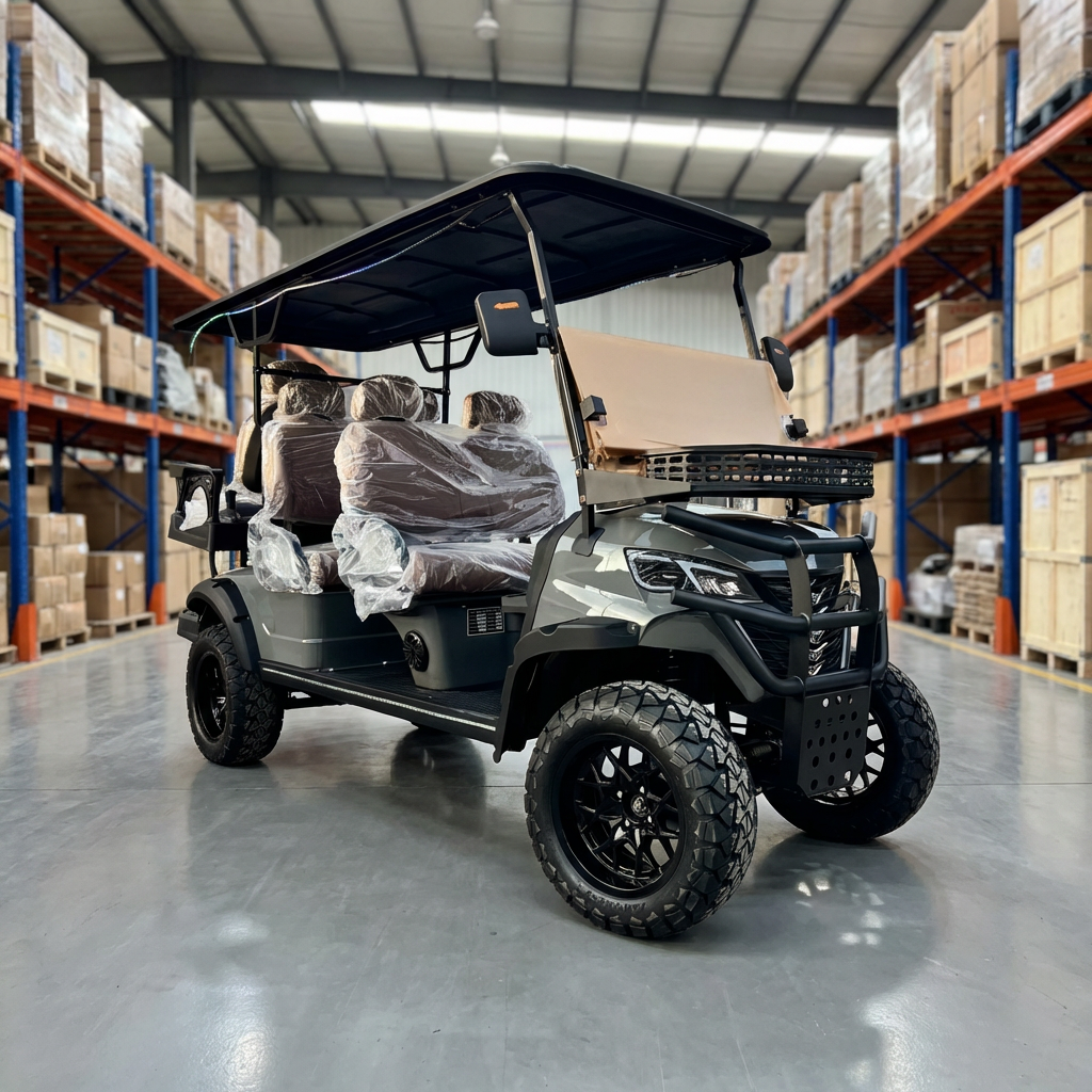WELIFTRICH Gasoline 4 Stroke Engine Lifted 4+2 Passenger 6 Seat Steel Frame Disc Brake Outdoor Golf Cart 30-50Km/h 90km CE ISO