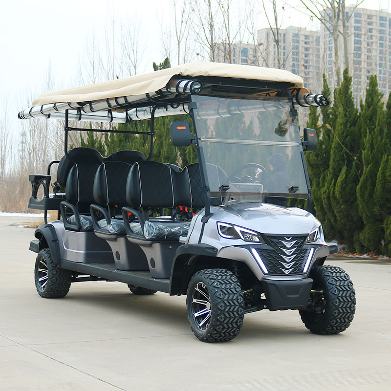 Electric Golf Cart Scooter 8 Seater Mobility Vehicle with Roof for Resort and Personal Use