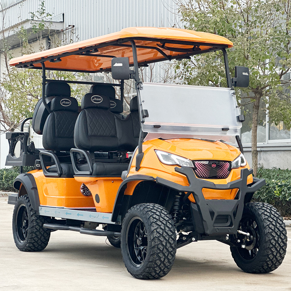 CE Arrived Luxury Electric Golf Buggy 6-Seater Club Cart AC Motor Road Tires for Hunting Lithium Battery 48V 70 Km/h 70-90km