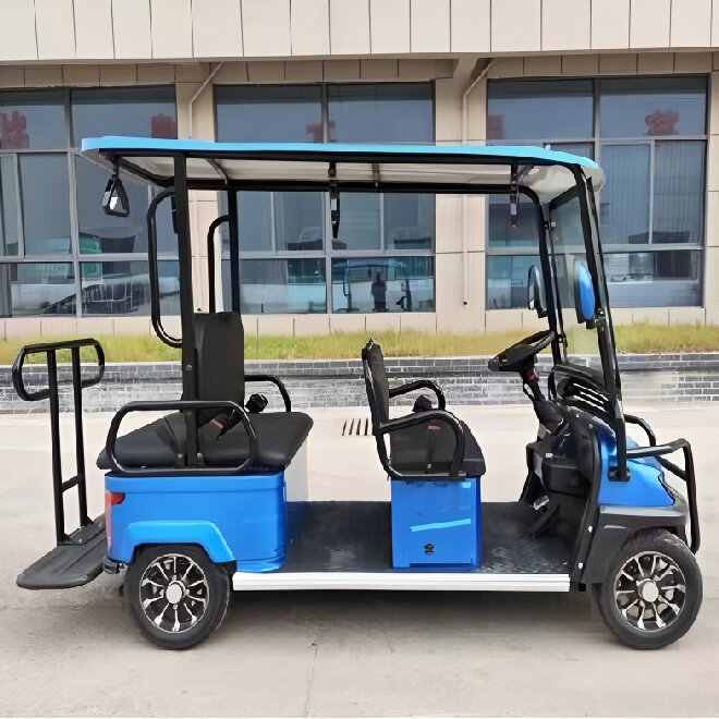 6-seat Passenger Electric Golf Cart 60v Multi-functional Vehicle, Suitable for Use in Resorts or Hotels, 6-seater Vehicle