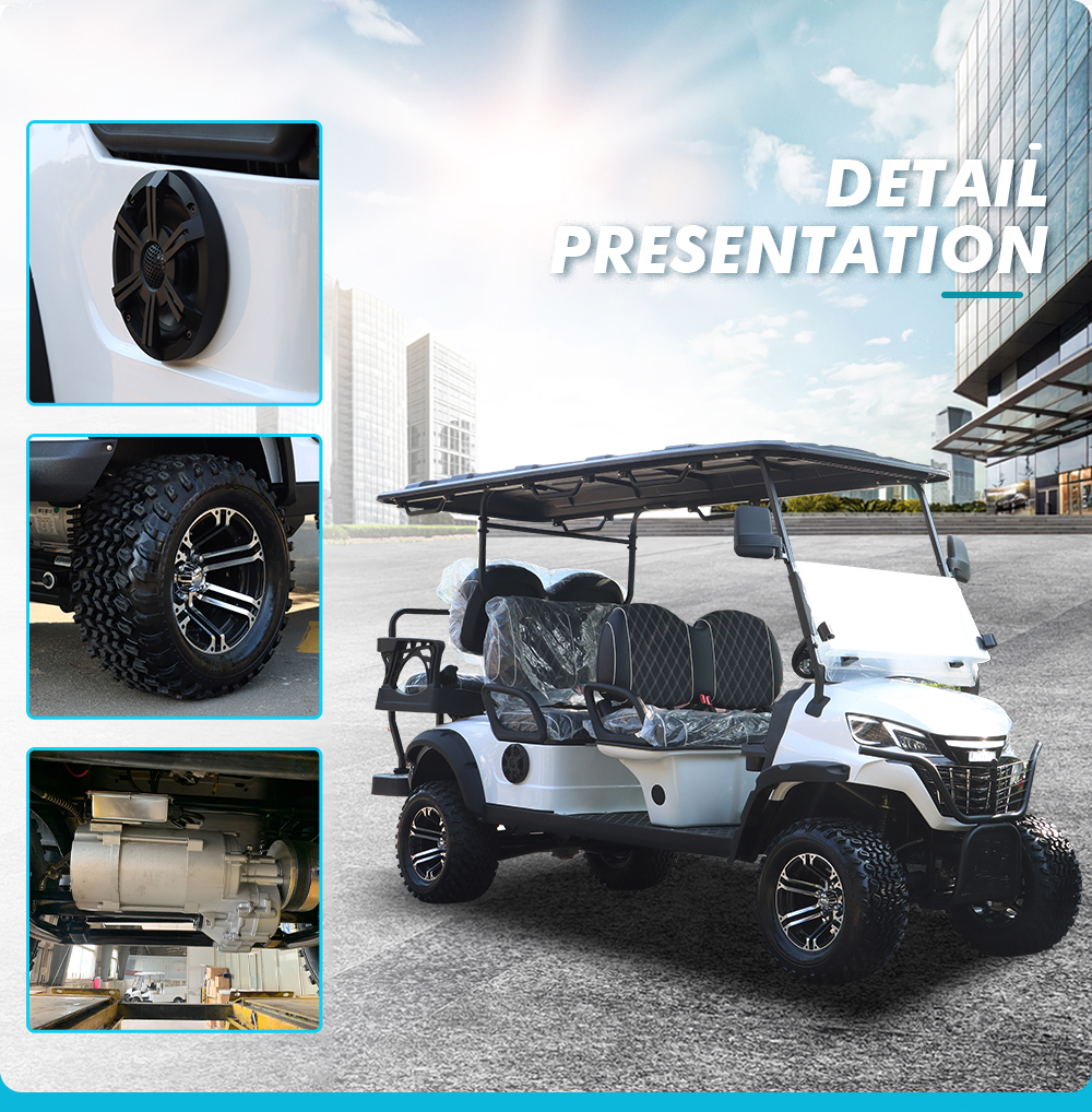 CE Certificate New Design Multifunctional Electric AC 5kw Motor Modern off Road 6 Passenger Golf Cart
