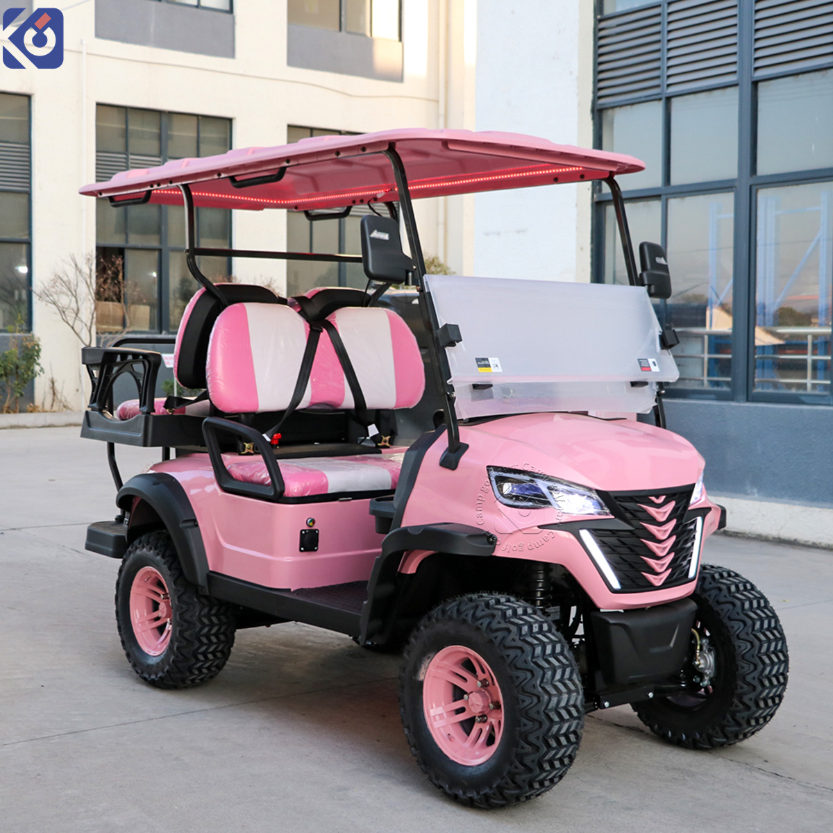 CAMP Off Road 4 Seater Electric Golf Cart for Sightseeing Use 72V Lithium Battery Club Car