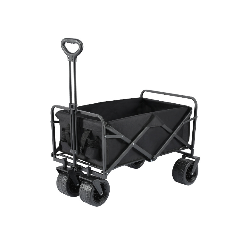 Heavy-Duty Folding Camping Collapsible Golf Cart Comfortable Stainless Steel Sand Beach Wagon Stroller Big Wagon Cart