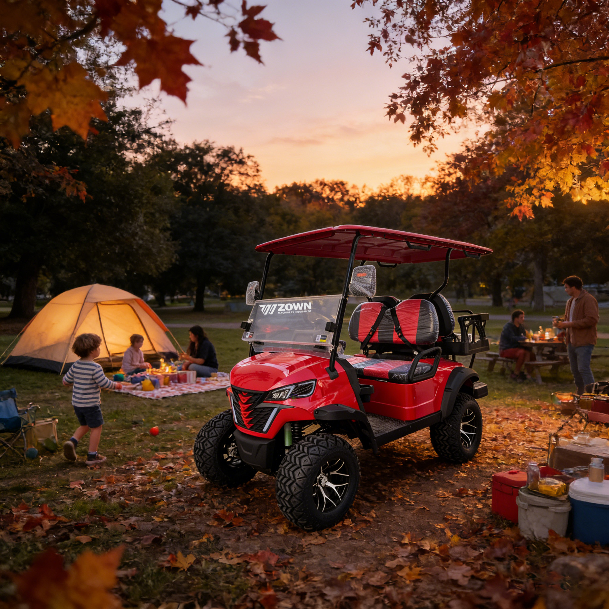 2026 Trend Intelligent Electric Off-road Golf Cart Touch Screen Multimedia 4 Seater Lithium CE Certified for Community Use
